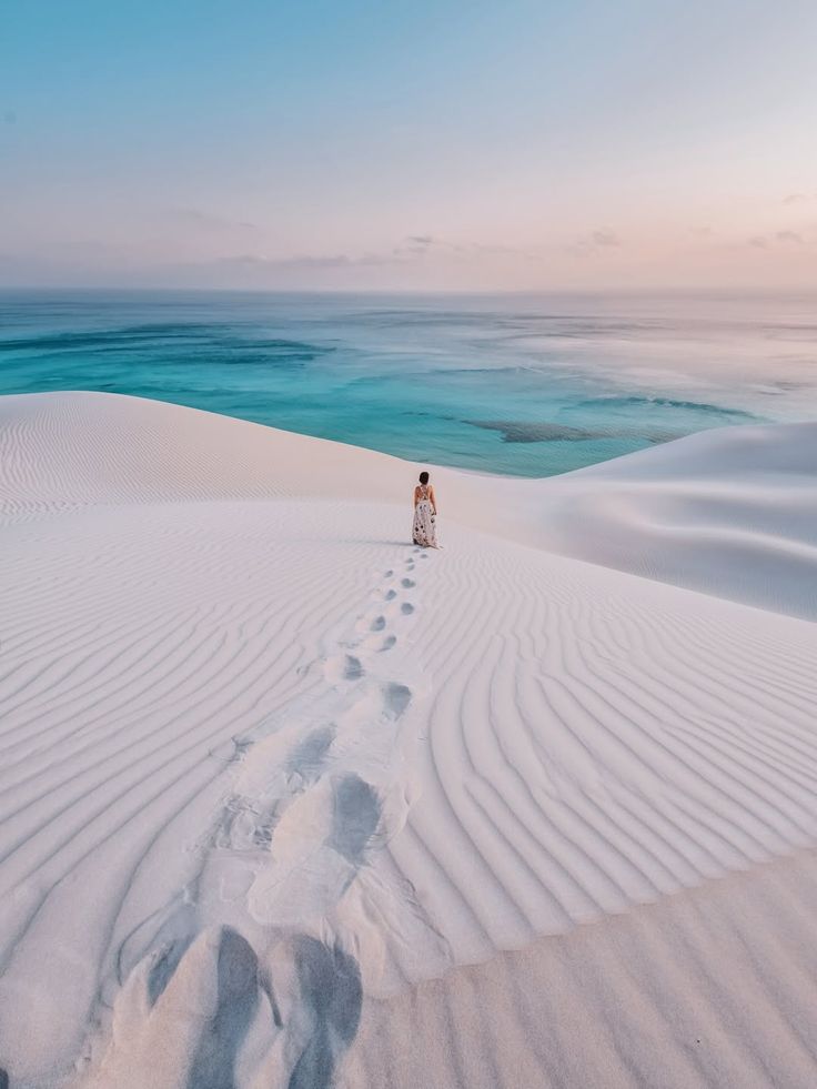 Pink dunes of Socotra at sunset